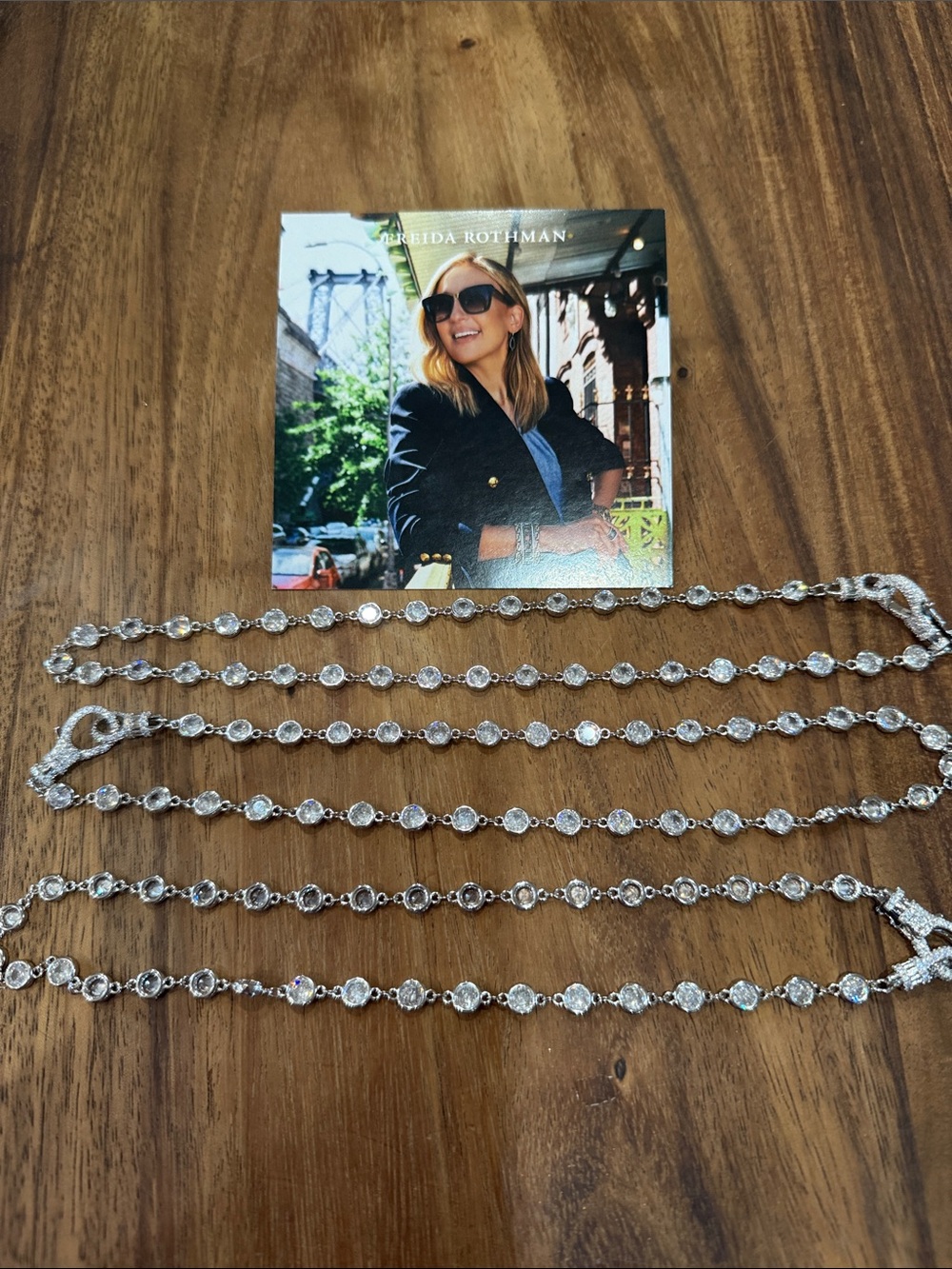 Freida Rothman Sterling Silver Crystal 18 in Necklace - Picture 5 of 6